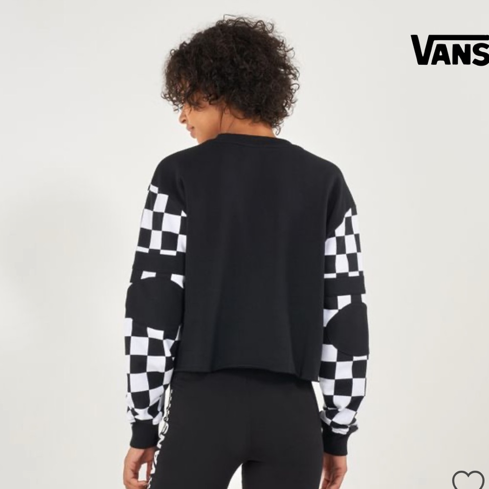 VANS Women’s  BMX CREW FLEECE Pullover Checker - Picture 5 of 8
